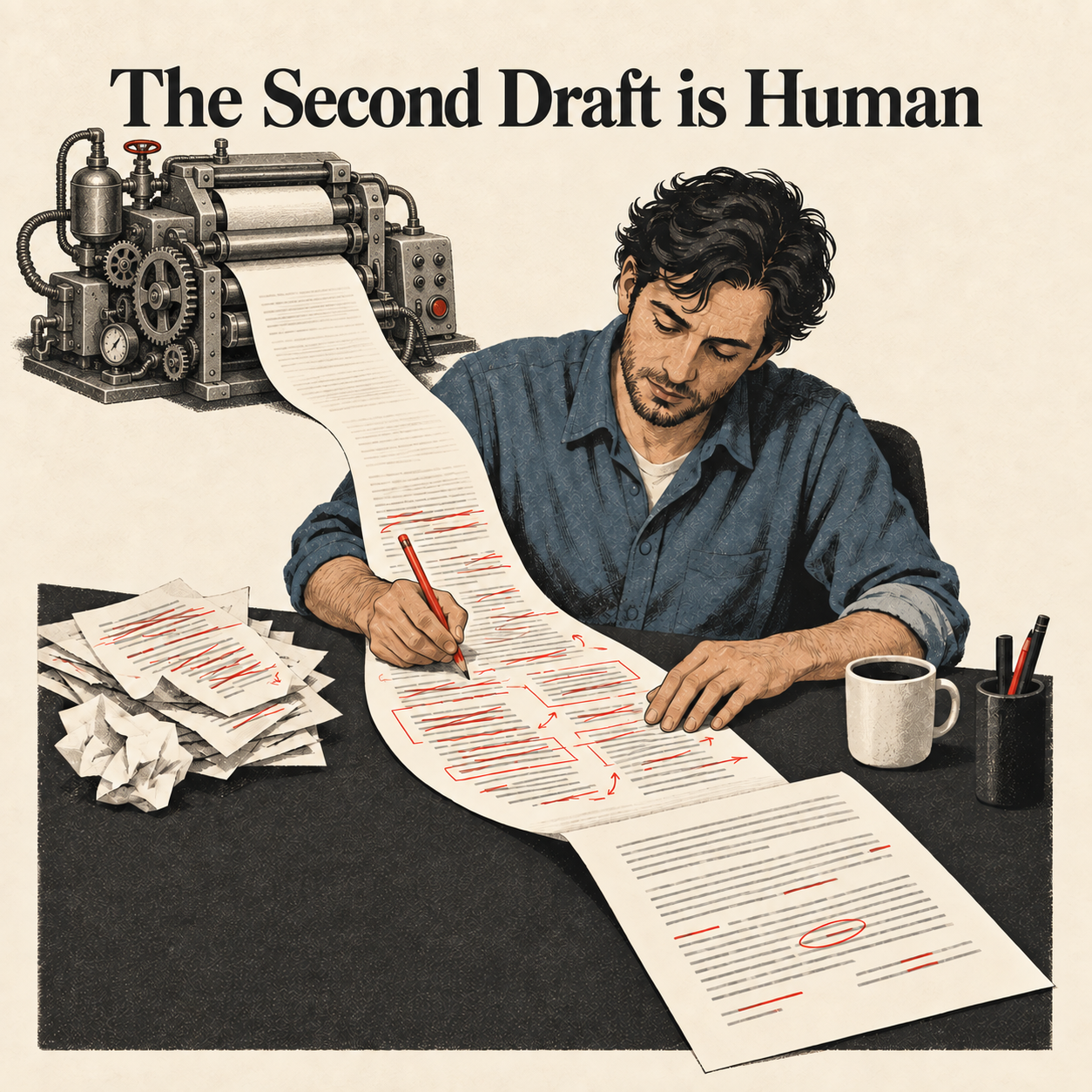 The Human Redline Desk artwork